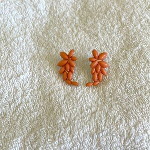 Coral flower earrings